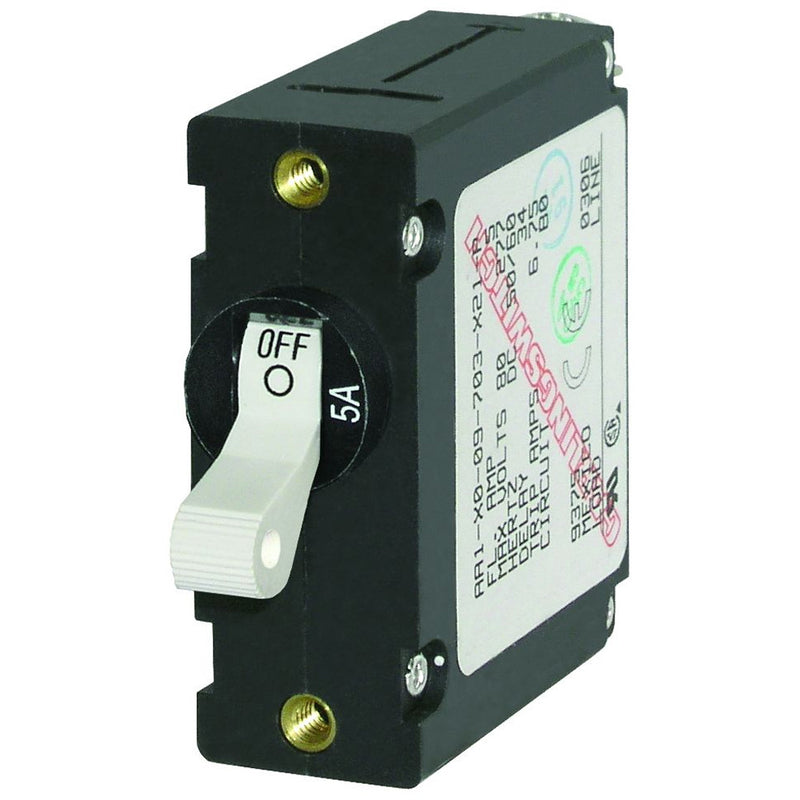 Blue Sea 7202 AC-DC Single Pole Magnetic World Circuit Breaker - 5AMP