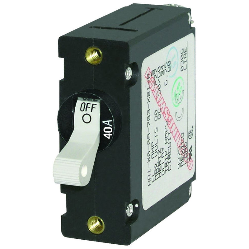 Blue Sea 7226 AC-DC Single Pole Magnetic World Circuit Breaker - 40AMP