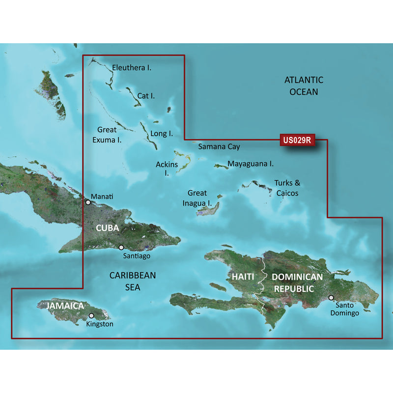 Garmin BlueChart® g3 Vision® HD - VUS029R - Southern Bahamas - microSD™-SD™