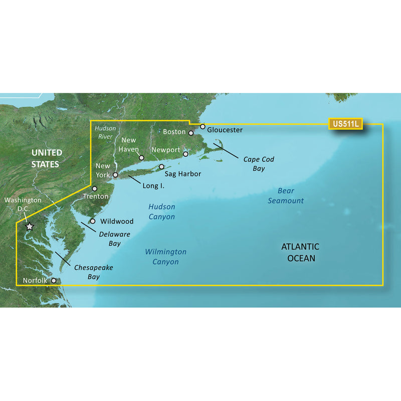 Garmin BlueChart® g3 Vision® HD - VUS511L - Boston - Norfolk - microSD™-SD™