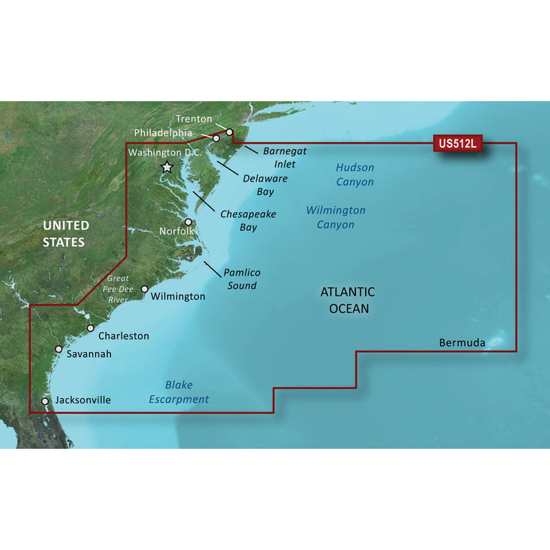 Garmin BlueChart® g3 Vision® HD - VUS512L - Mid-Atlantic - microSD™-SD™