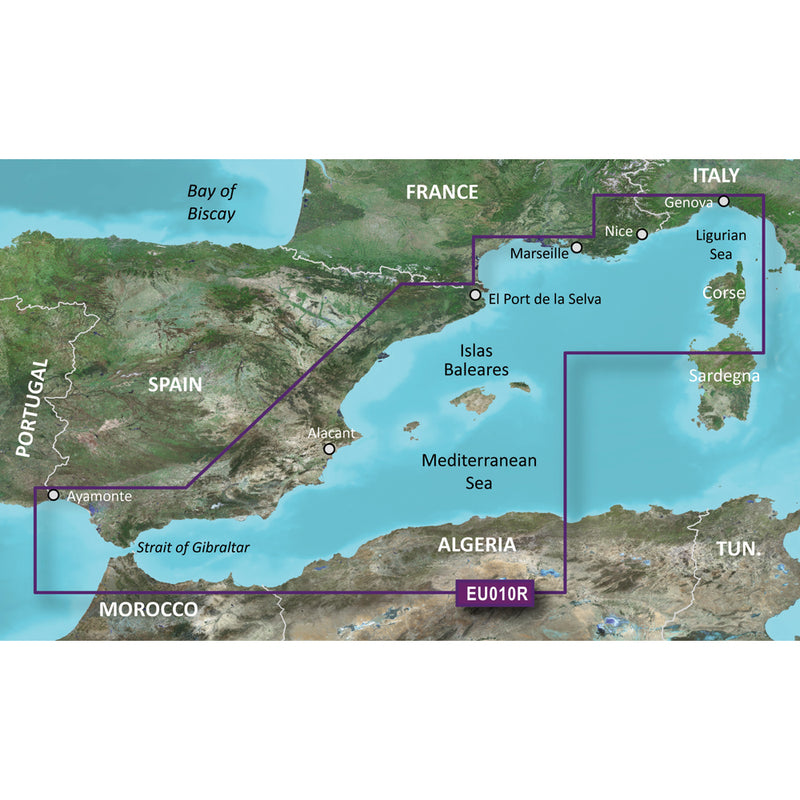 Garmin BlueChart® g3 Vision® HD - VEU010R - Spain, Mediterranean Coast - microSD™-SD™