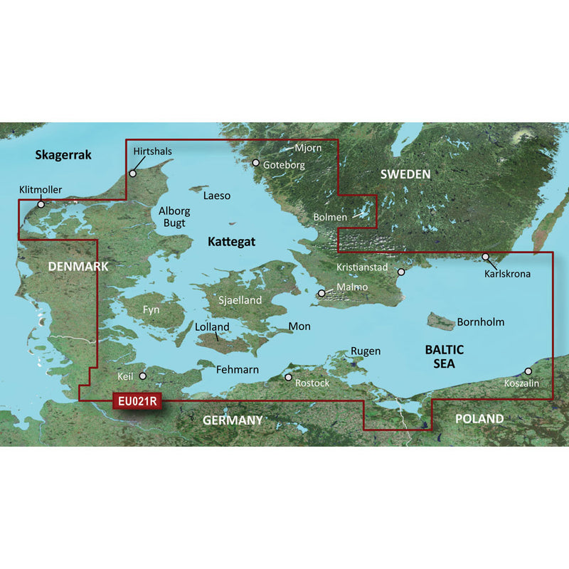 Garmin BlueChart® g3 Vision® HD - VEU021R - Denmark East & Sweden Southeast - microSD™-SD™