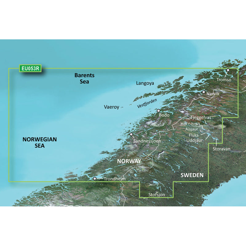 Garmin BlueChart® g3 Vision® HD - VEU053R - Trondheim - Tromsø - microSD™-SD™