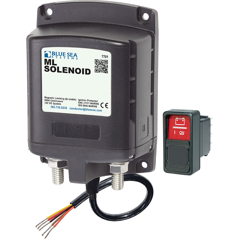 Blue Sea 7701 ML-Series Solenoid w-Contura Switch 12VDC