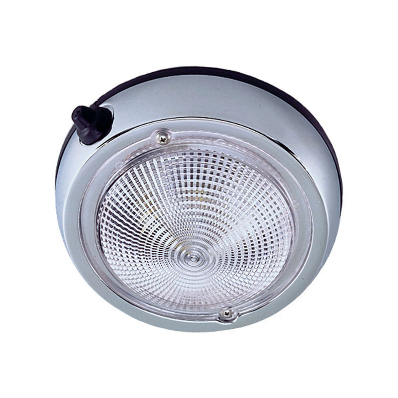 Perko Surface Mount Dome Light - 3 3-4" O.D. (3" Lens) - Chrome Plated