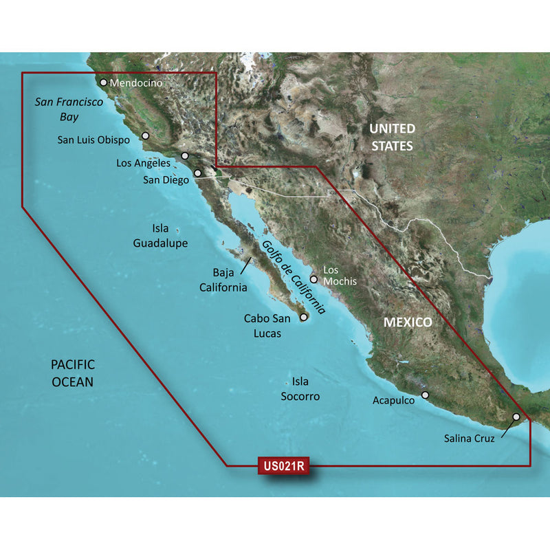 Garmin BlueChart® g3 HD - HXUS021R - California - Mexico - microSD™-SD™