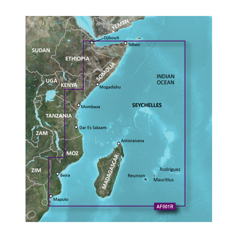 Garmin BlueChart® g3 HD - HXAF001R - Eastern Africa - microSD™-SD™