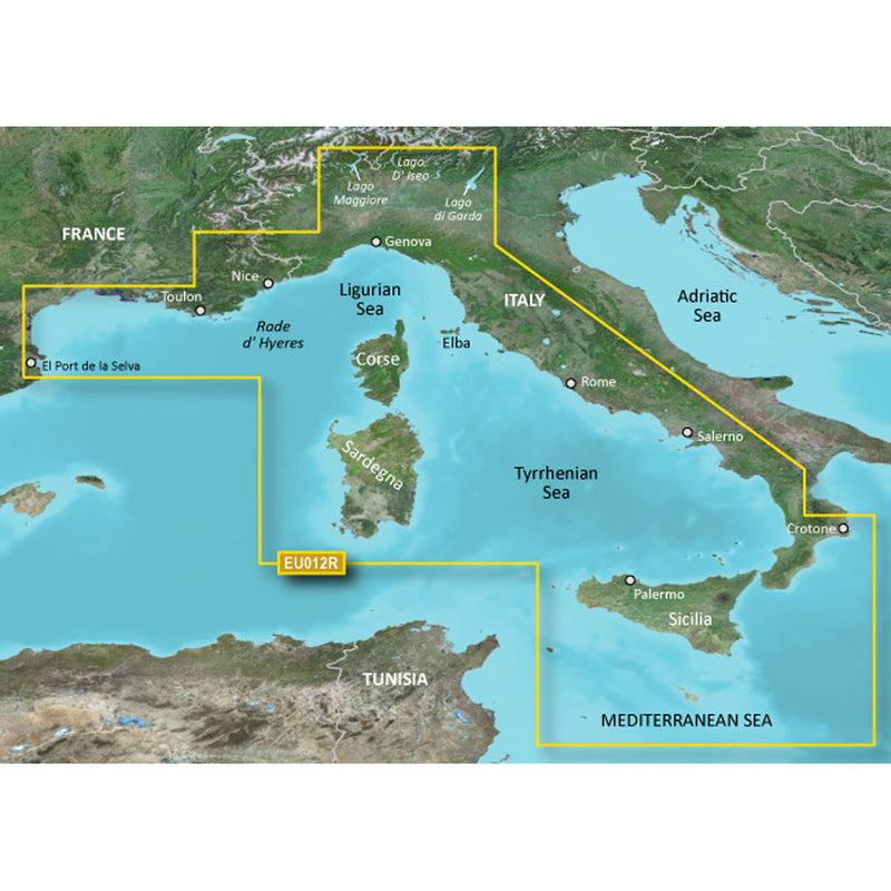 Garmin BlueChart® g3 HD - HXEU012R - Italy West Coast - microSD™-SD™