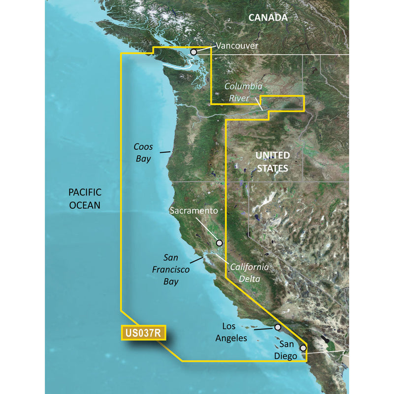 Garmin BlueChart® g3 Vision® HD - VUS037R - Vancouver - San Diego - microSD™-SD™