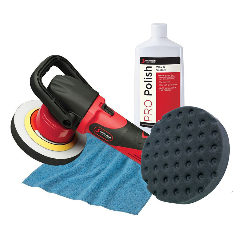 Shurhold Dual Action Polisher Start Kit w-Pro Polish, Pad & MicroFiber Towel