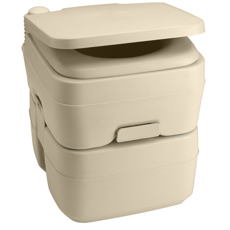 Dometic 965 Portable Toilet w-Mounting Brackets- 5 Gallon - Parchment