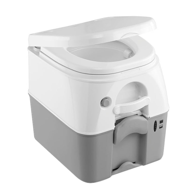 Dometic 975 Portable Toilet w-Mounting Brackets - 5 Gallon - Grey