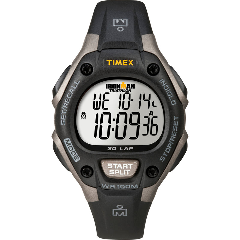 Timex Ironman Triathlon 30 Lap Mid Size - Black-Silver