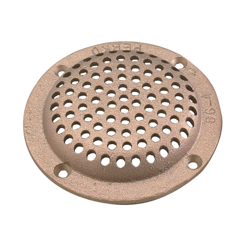 Perko 3-1-2" Round Bronze Strainer MADE IN THE USA