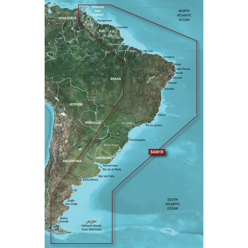 Garmin BlueChart® g3 HD - HXSA001R - South America East Coast - microSD™-SD™