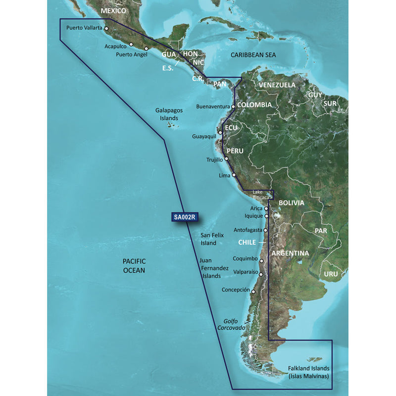 Garmin BlueChart® g3 Vision® HD - VSA002R - South America West Coast - microSD™-SD™