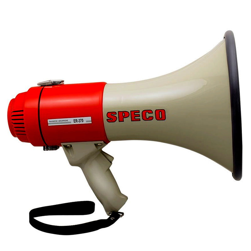 Speco ER370 Deluxe Megaphone w-Siren - Red-Grey - 16W