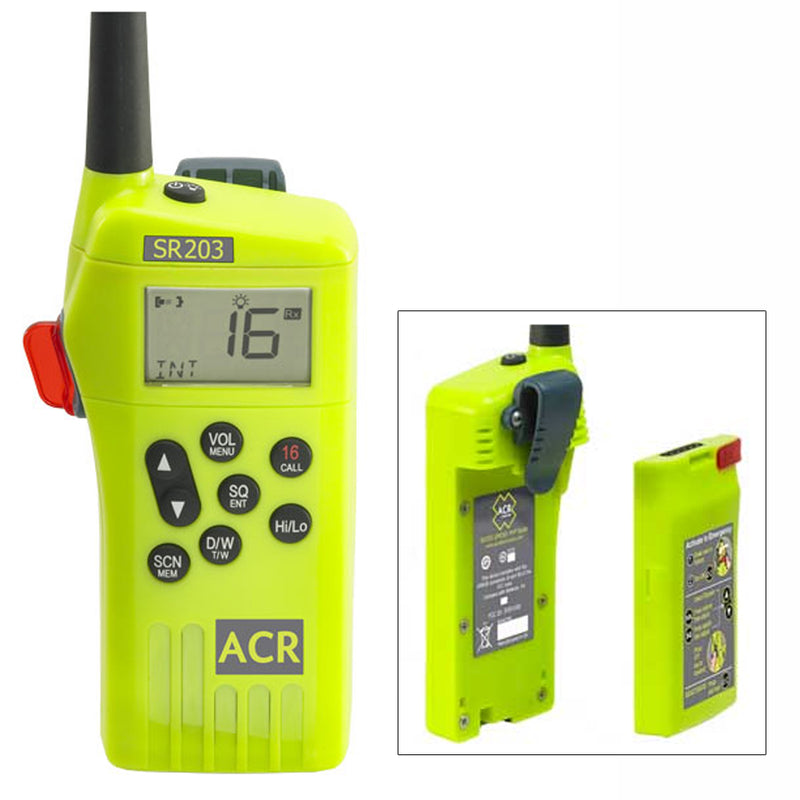 ACR SR203 GMDSS Survival Radio w-Replaceable Lithium Battery