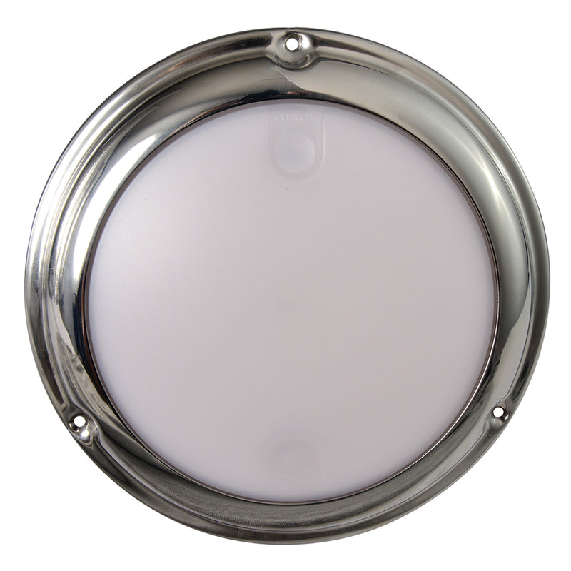 Lumitec TouchDome - Dome Light - Polished SS Finish - 2-Color White-Blue Dimming