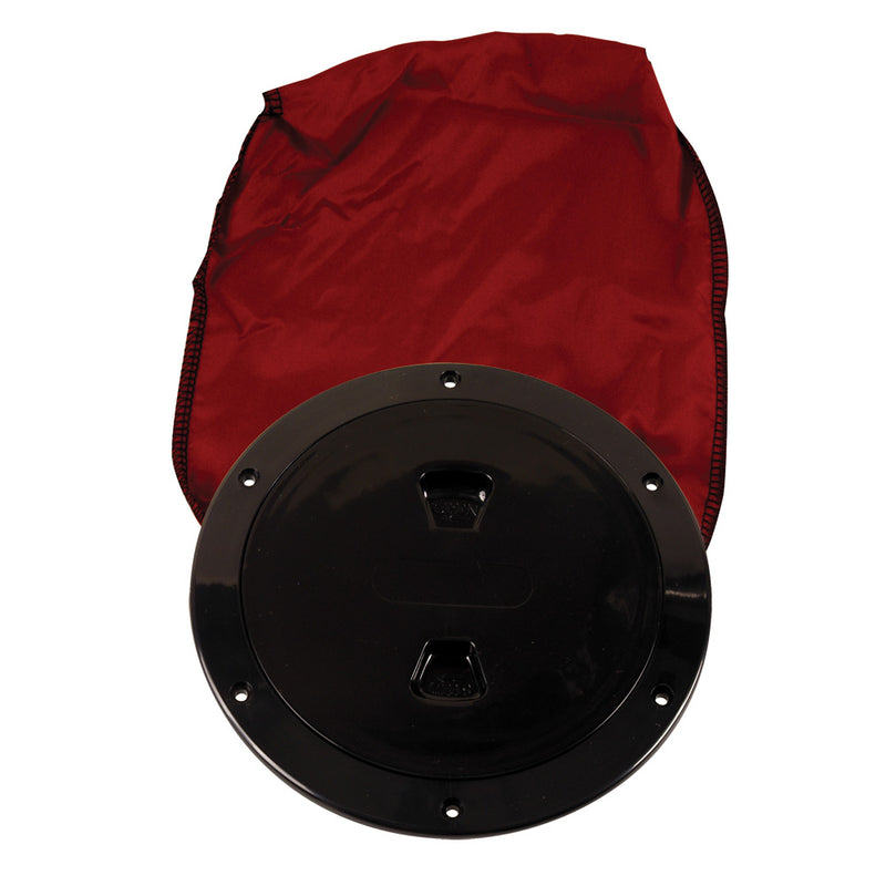 Beckson 6" Stow-Away Deck Plate - Black w-12" Bag