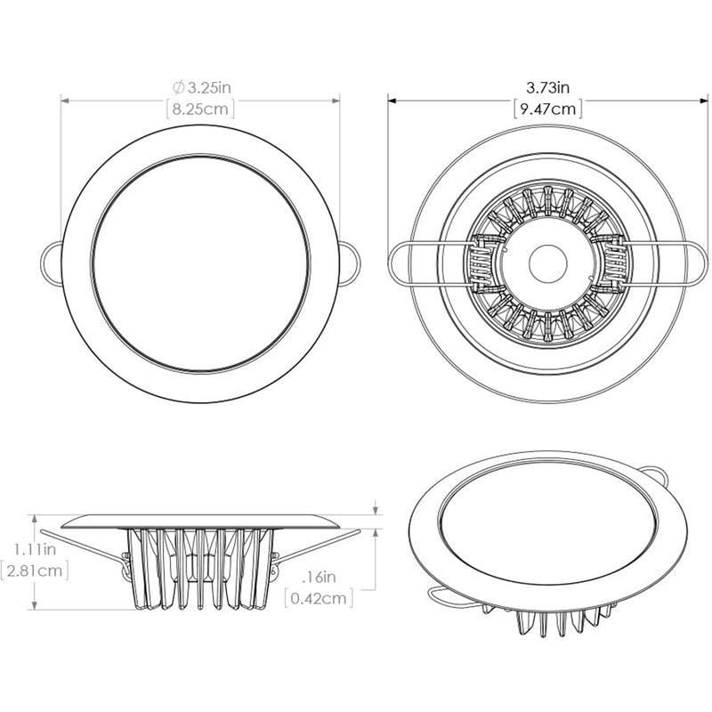 Lumitec Mirage - Flush Mount Down Light - Glass Finish-No Bezel - Warm White Dimming