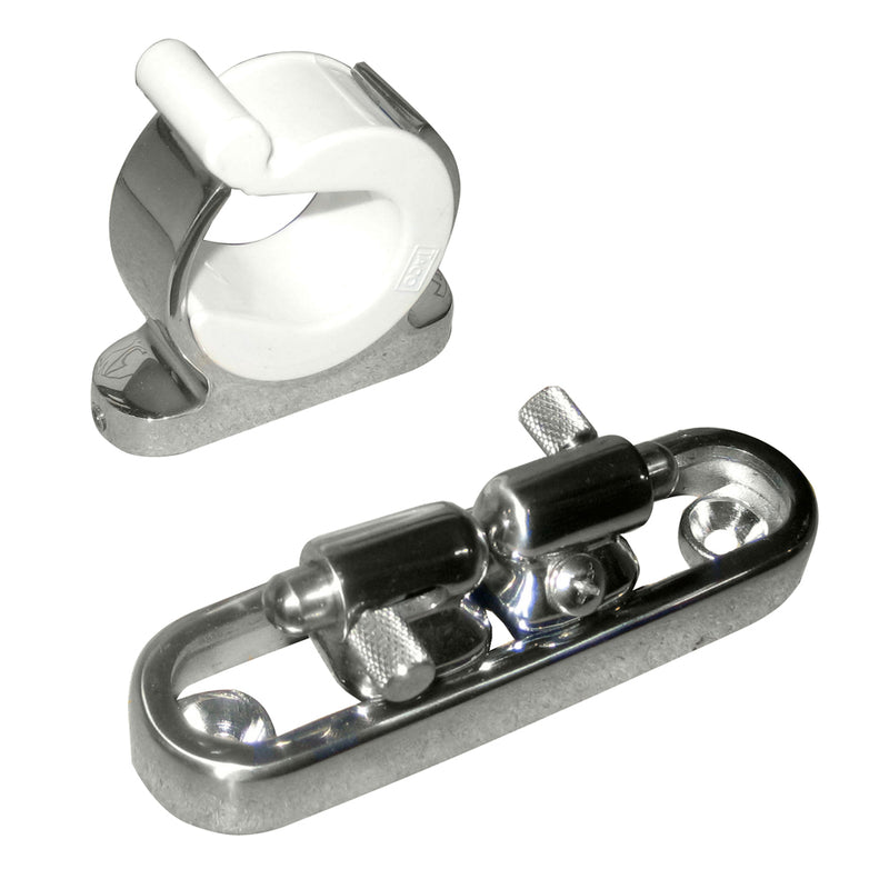 TACO  Stainless Steel Adjustable Reel Hanger Kit w-Rod Tip Holder - Adjusts from 1.875" - 3.875"