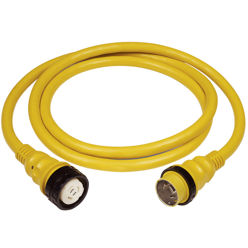 Marinco 50Amp 125-250V Shore Power Cable - 25' - Yellow