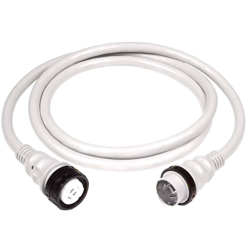 Marinco 50Amp 125-250V Shore Power Cable - 25' - White