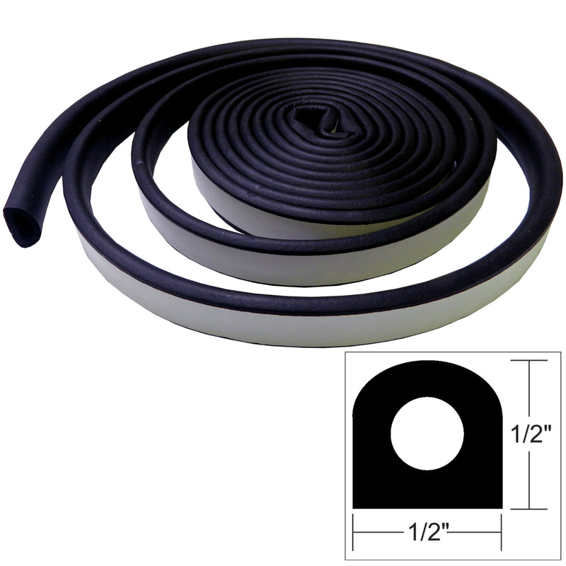 TACO Weather Seal - 10'L x ½"W x ½"H - Black