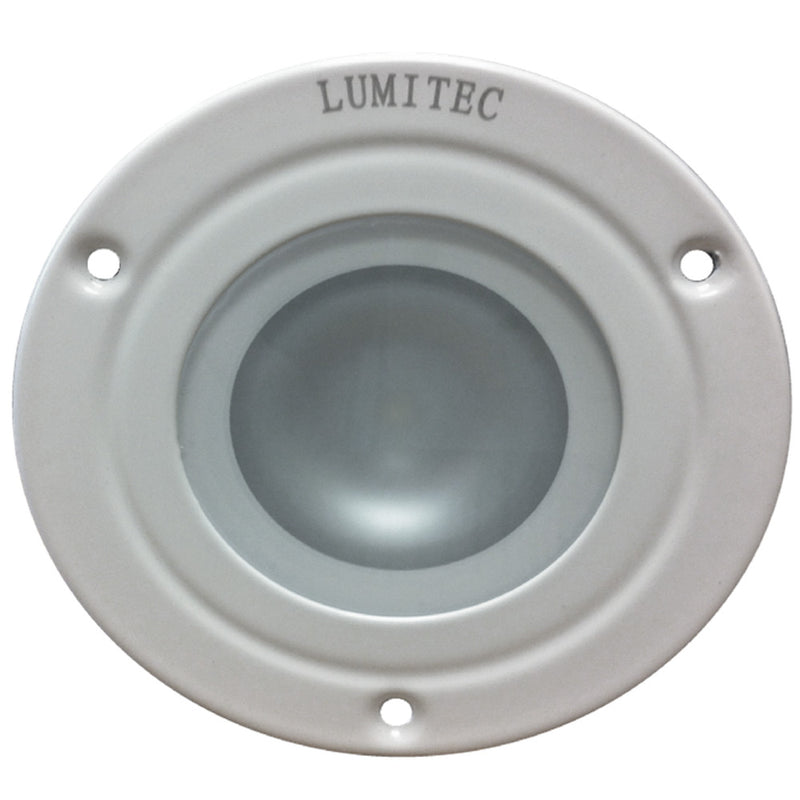 Lumitec Shadow - Flush Mount Down Light - White Finish - 3-Color Red-Blue Non-Dimming w-White Dimming