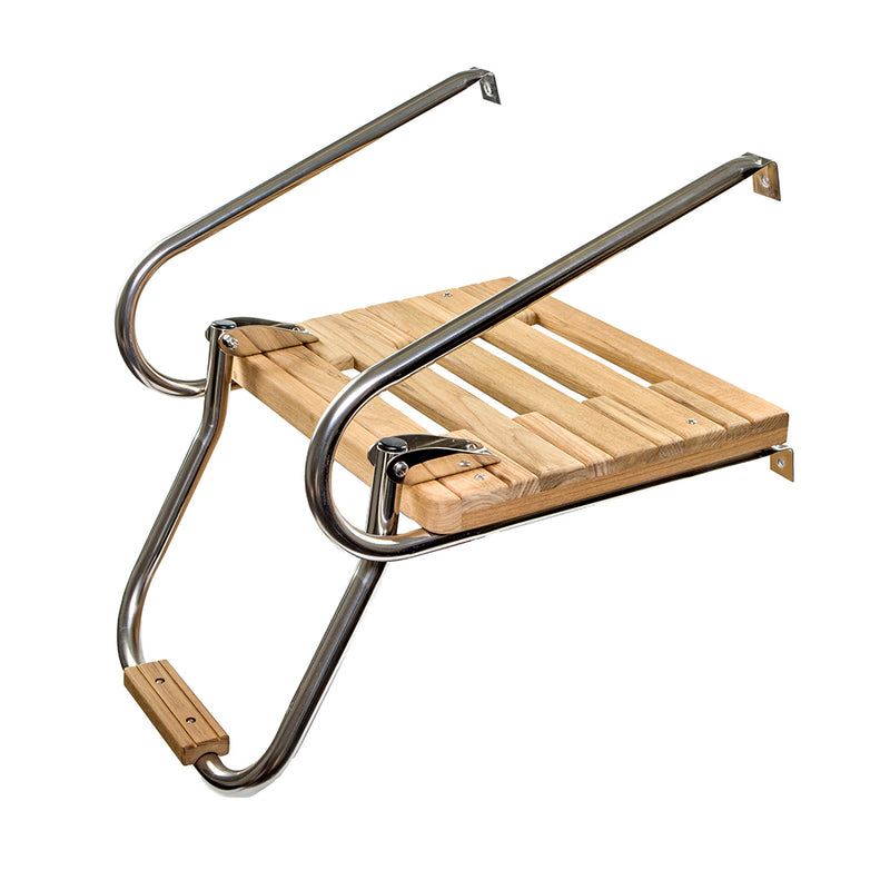 Whitecap Teak Swim Platform w-Ladder f-Inboard-Outboard Motors