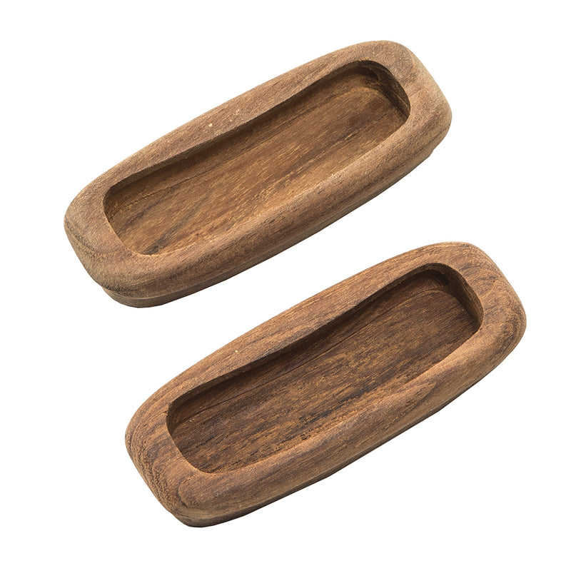 Whitecap Teak Rectangular Drawer Pull - 3-1-4"L - 2 Pack