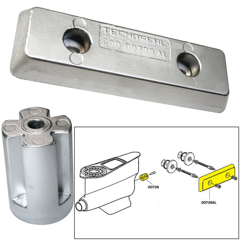 Tecnoseal Anode Kit - Volvo IPS - Zinc-Aluminum