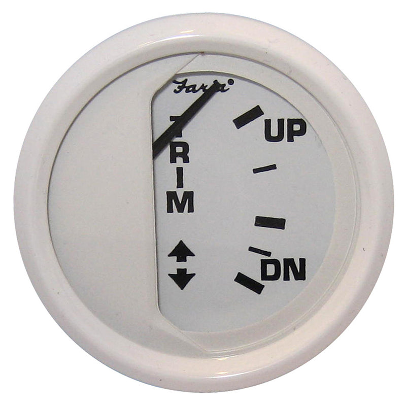 Faria Dress White 2" Trim Gauge (Mercury - Mariner - Mercruiser - Volvo DP - Yamaha-2001 and newer)