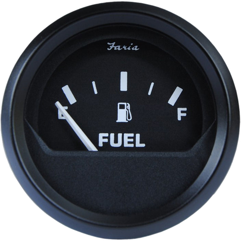 Faria Euro Black 2" Fuel Level Gauge (E-1-2-F)