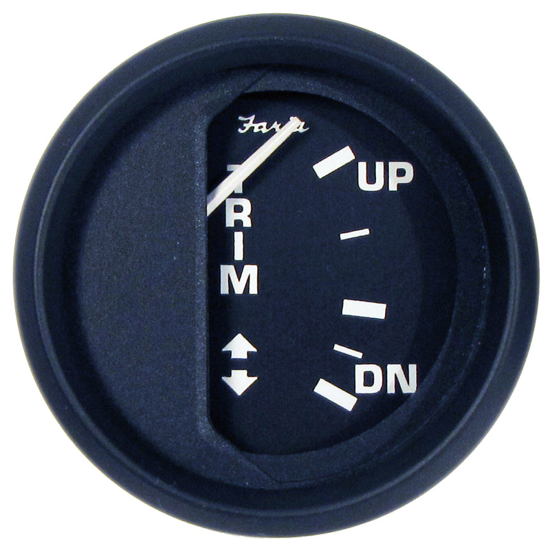 Faria Euro Black 2" Trim Gauge (J-E-Suzuki Outboard)