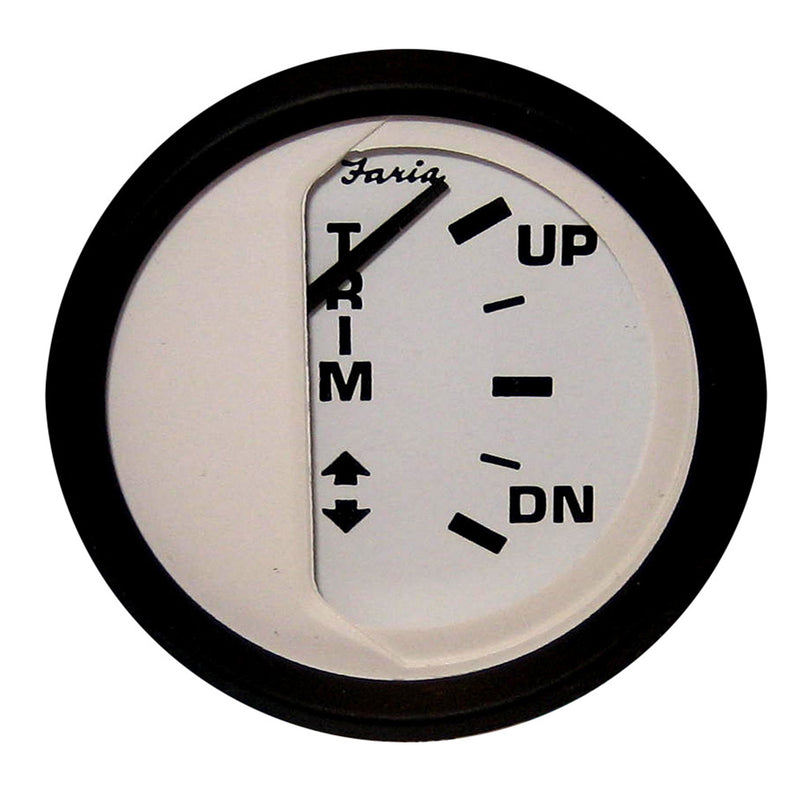 Faria Euro White 2" Trim Gauge f- Johnson-Evinrude-Suzuki (Outboard)