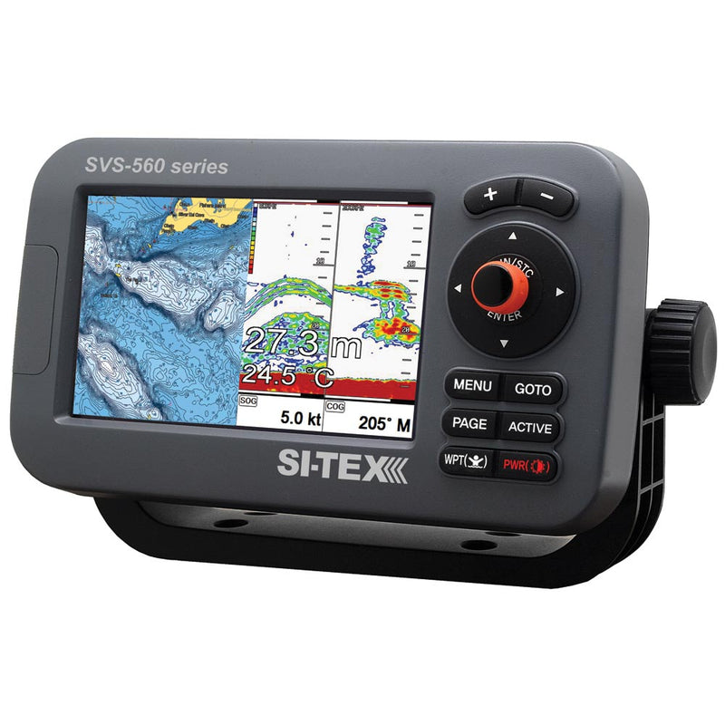 SI-TEX SVS-560CF Chartplotter - 5" Color Screen w-Internal GPS & Navionics+ Flexible Coverage