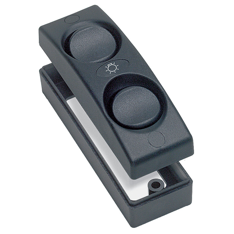 Marinco Contour 1100 Series Double Interior Switch - On-Off - Black