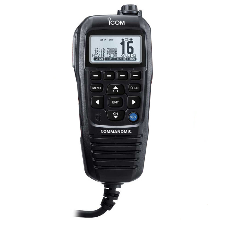 Icom COMMANDMICIV™ w-White Blacklit LCD - Black