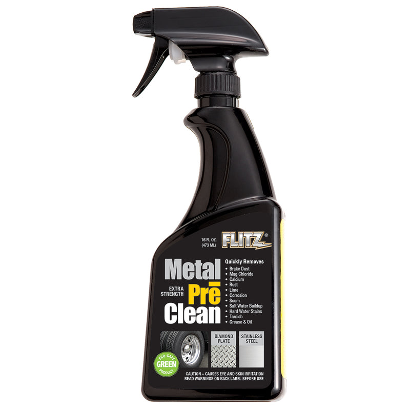 Flitz Metal Pre-Clean - All Metals Icluding Stainless Steel - 16oz Spray Bottle