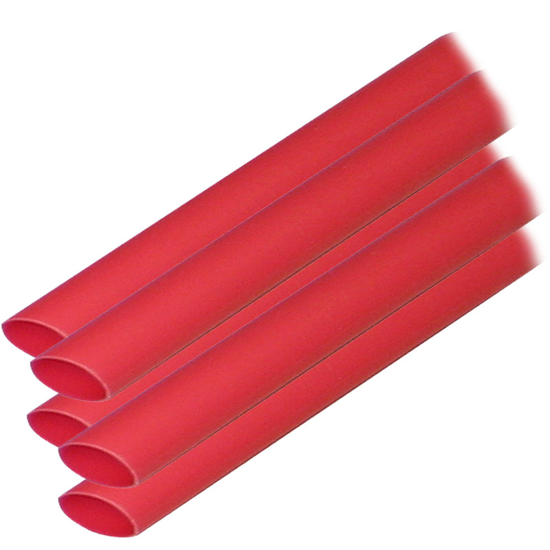 Ancor Adhesive Lined Heat Shrink Tubing (ALT) - 3-8" x 6" - 5-Pack - Red