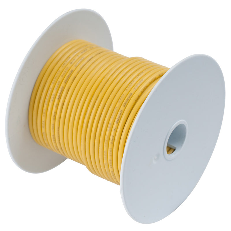 Ancor Yellow 18 AWG Tinned Copper Wire - 100'