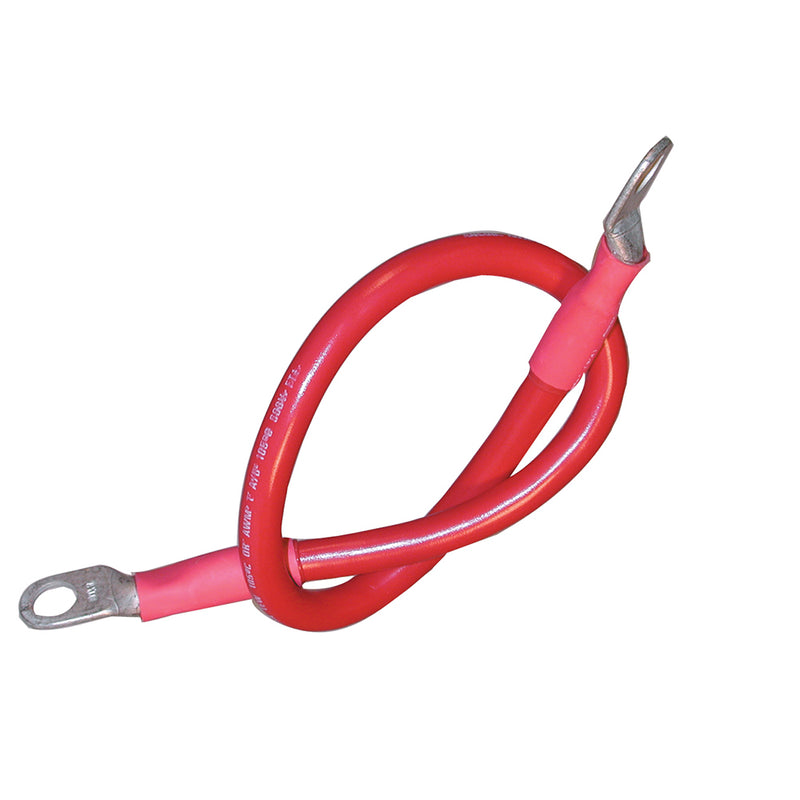 Ancor Battery Cable Assembly, 4 AWG (21mm²) Wire, 3-8" (9.5mm) Stud, Red - 18" (45.7cm)