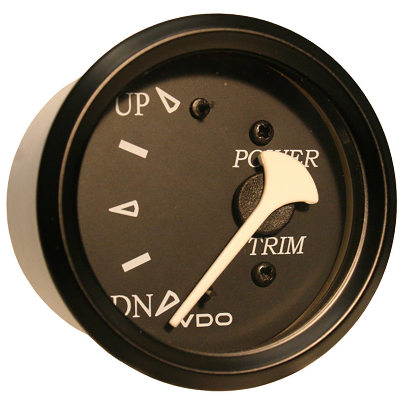 VDO Cockpit Marine Trim Gauge - f-Evinrude and Johnson Engines - Black Dial-Bezel