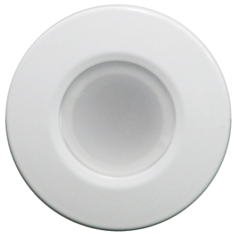 Lumitec Orbit Flush Mount Down Light - Blue Non-Dimming, Red Non-Dimming & White Dimming w-White Housing