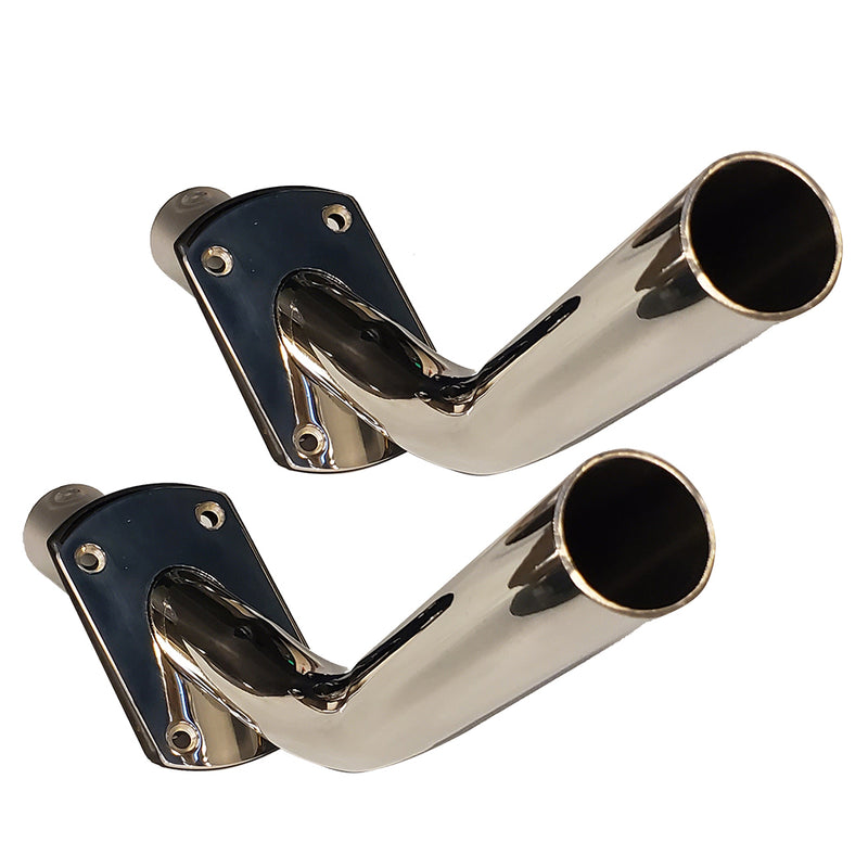 Tigress Gunnel Mount Outrigger Holders - Fabricated 304 S.S. - 1-1-8" I.D.- Pair