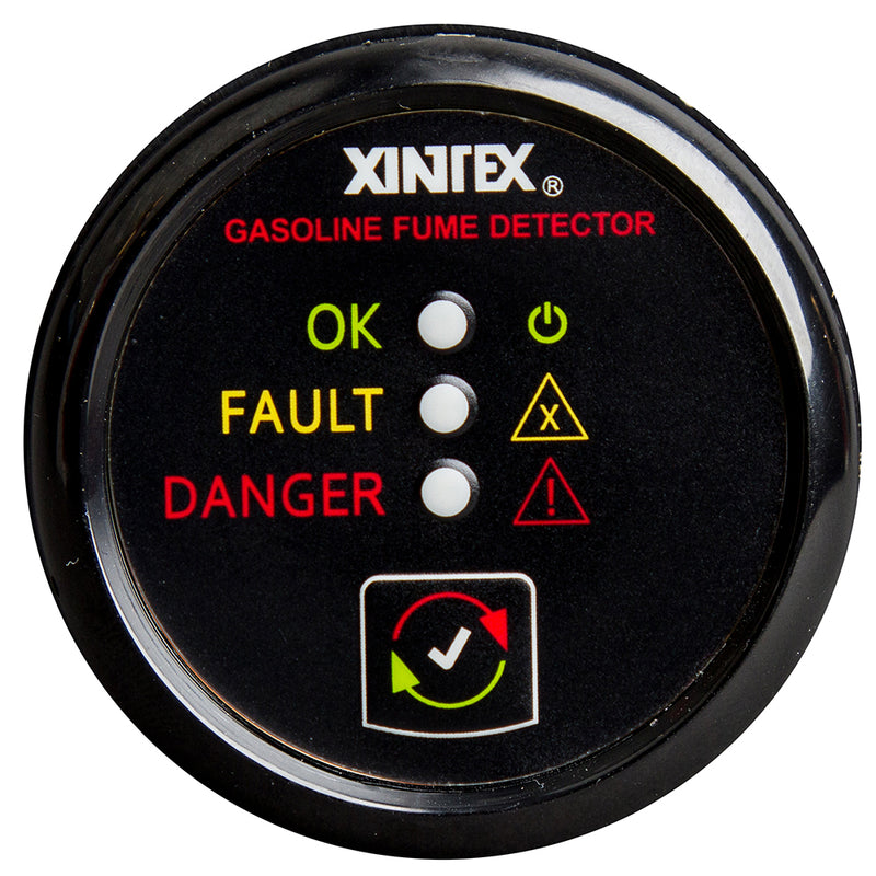 Xintex Gasoline Fume Detector & Alarm w-Plastic Sensor - Black Bezel Display