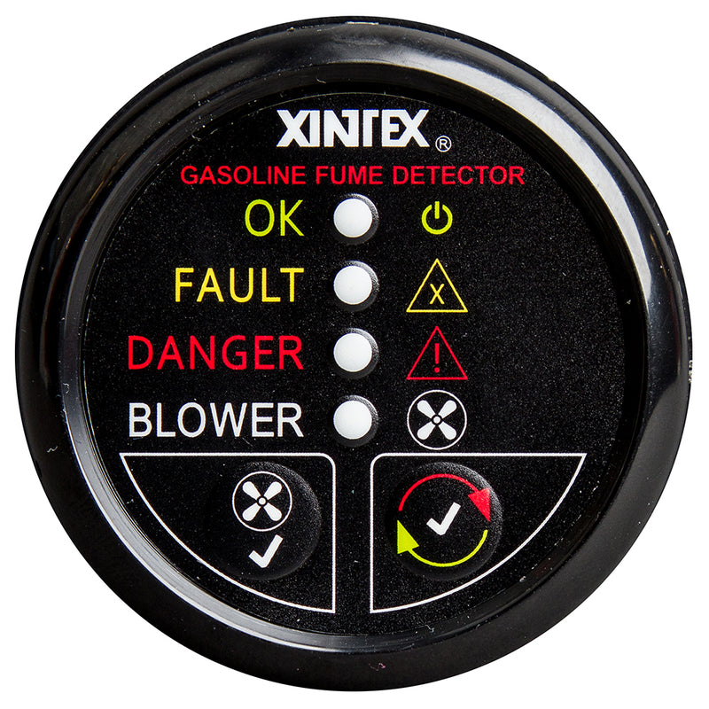 Xintex Gasoline Fume Detector & Blower Control w-Plastic Sensor - Black Bezel Display